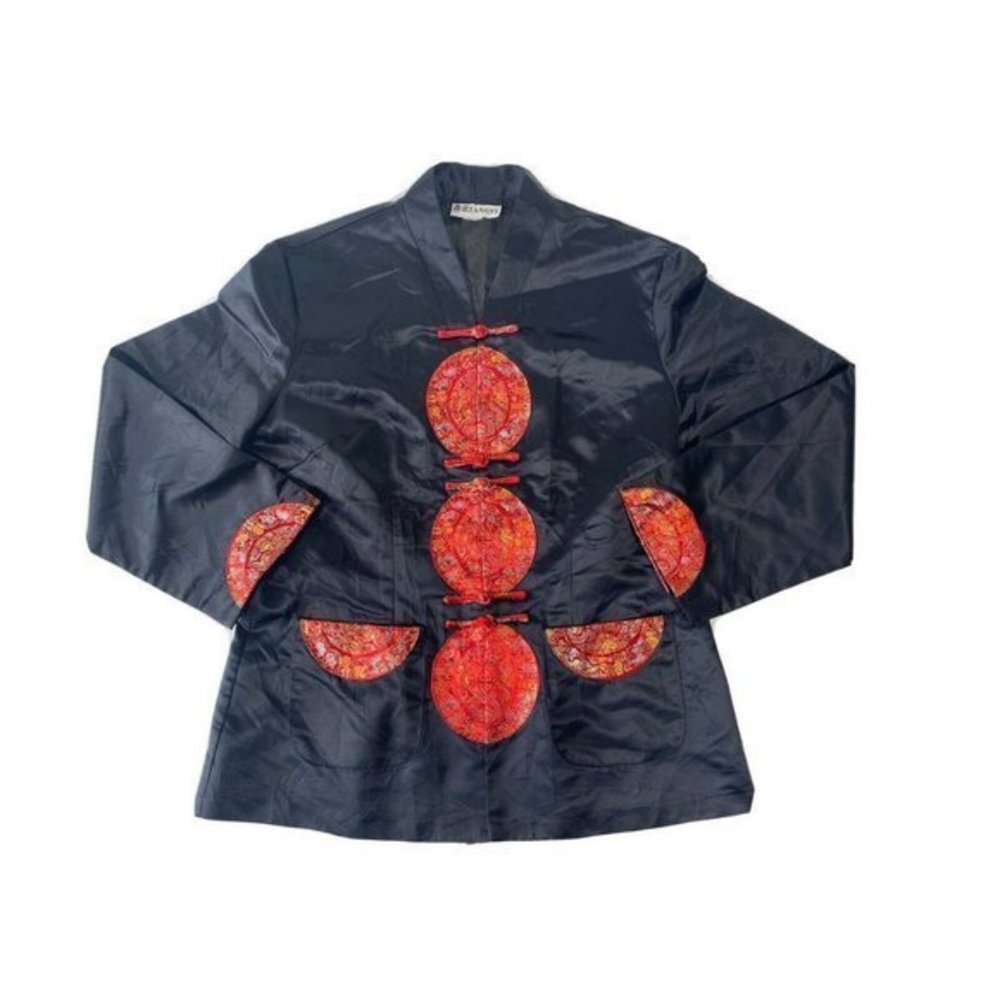 Tangyi 100% Rayon Mandarin Asian Embroidered Shirt